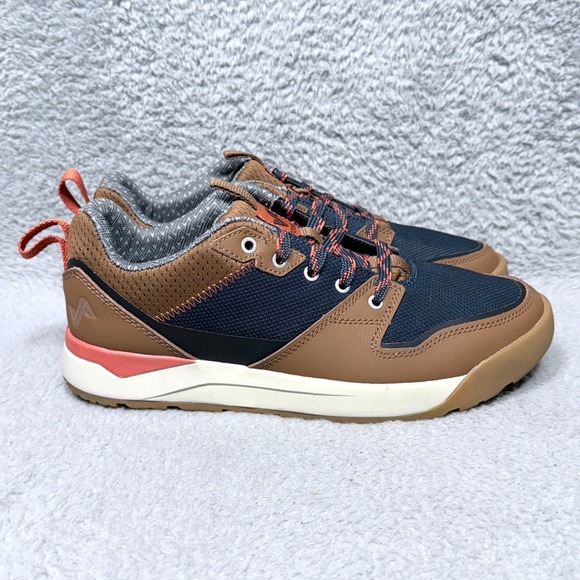 Forsake Banks Low Mens Size 10.5 Hiking Shoes Sneakers Navy Orange Leather